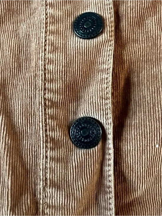 American Eagle Corduroy Button Front Mini Skirt Rust Orange Size 6 - Picture 4 of 4